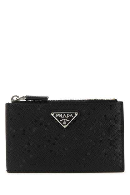 Prada Saffiano Leather Card Case — Black