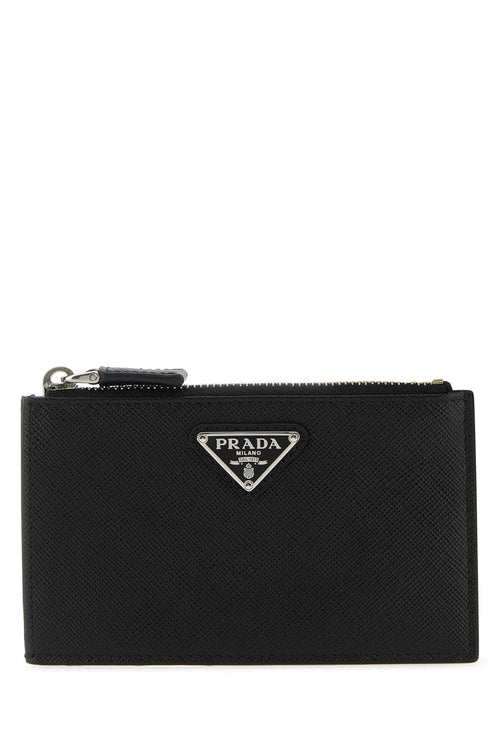 Prada Saffiano Leather Card Case — Black