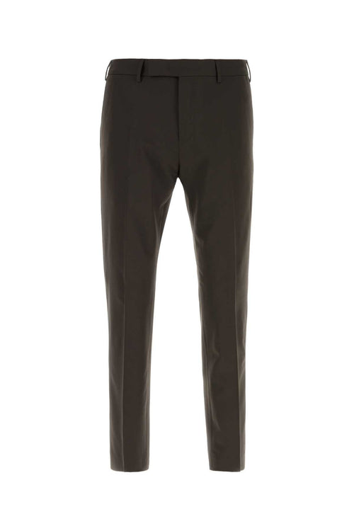 Pt Torino Stretch Wool Trousers — Brown
