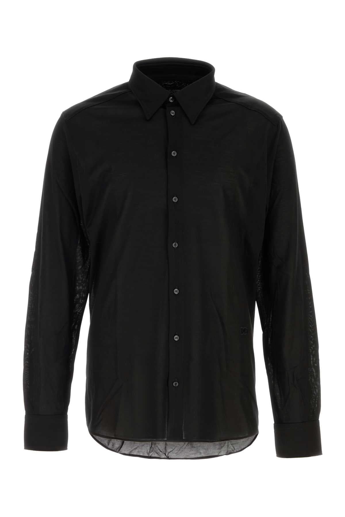 Dolce & Gabbana Silk Jersey Shirt — Black