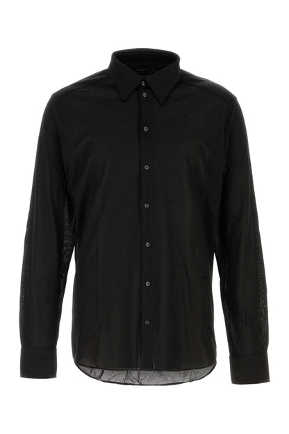 Dolce & Gabbana Silk Jersey Shirt — Black