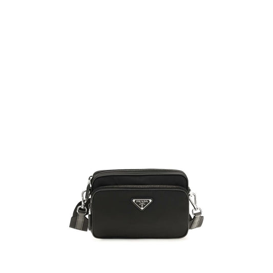 Prada Recycled Polyamide Crossbody Bag — Black