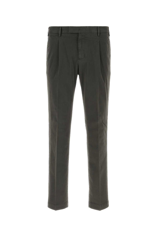 Pt Torino Stretch Cotton Trousers — Gray
