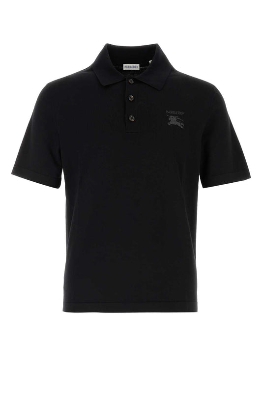 Burberry Wool Polo Shirt — Black