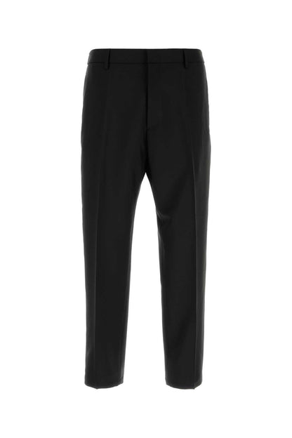 Jil Sander Virgin Wool and Mohair Trousers — Black