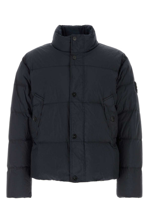 Stone Island Quilted Down Down Jacket — Navy
