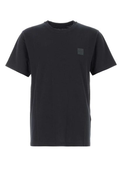 Stone Island Logo-Patch Cotton T-Shirt — Navy
