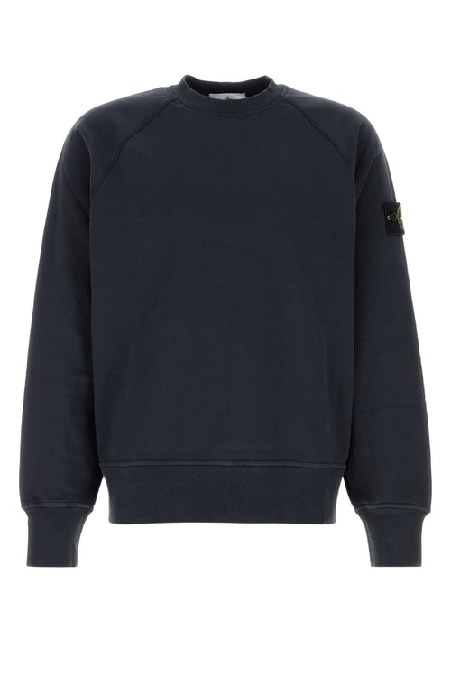 Stone Island Crew-Neck Cotton Sweatshirt — Navy