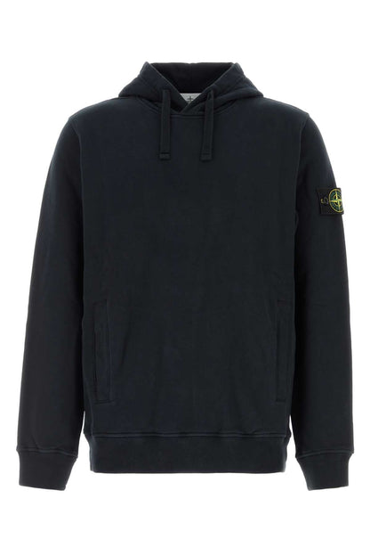 Stone Island Logo-Patched Cotton Sweatshirt — Navy