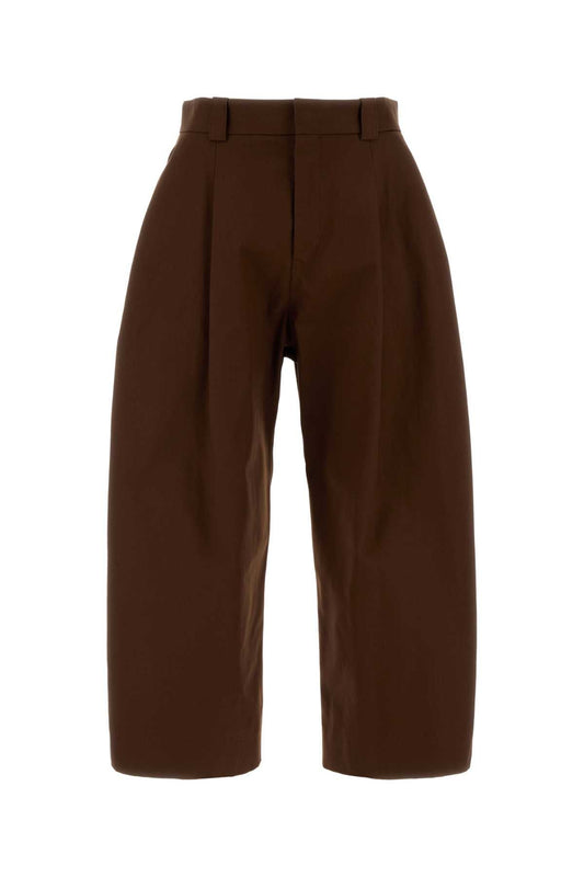 Balenciaga Cotton Trousers — Brown