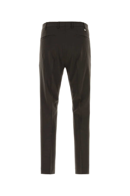 Pt Torino Stretch Wool Trousers — Brown