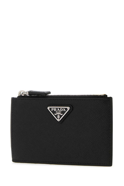 Prada Saffiano Leather Card Case — Black