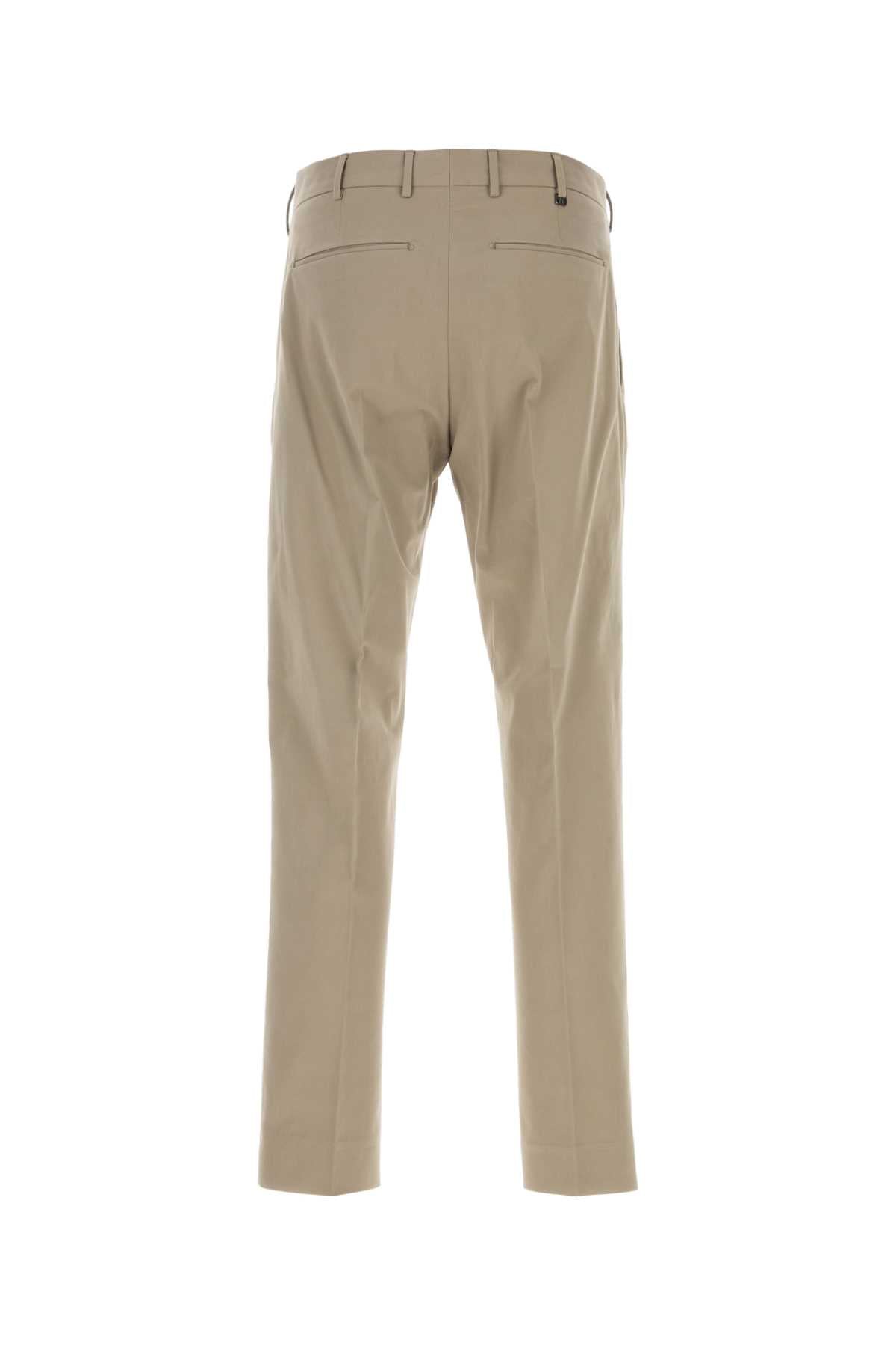 Pt Torino Stretch Cotton Trousers — Beige
