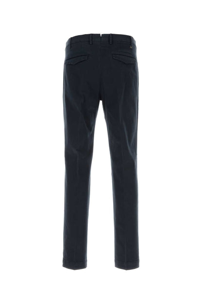 Pt Torino Stretch Cotton Trousers — Blue
