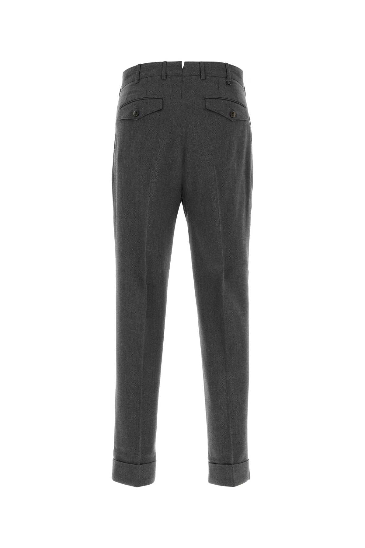 Pt Torino Cotton Blend Virgin Wool Trousers — Gray