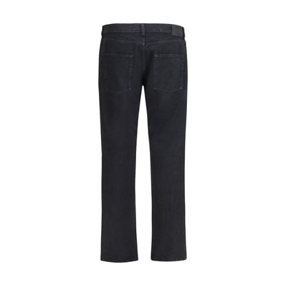 Saint Laurent Cotton Slim Fit Jeans — Black