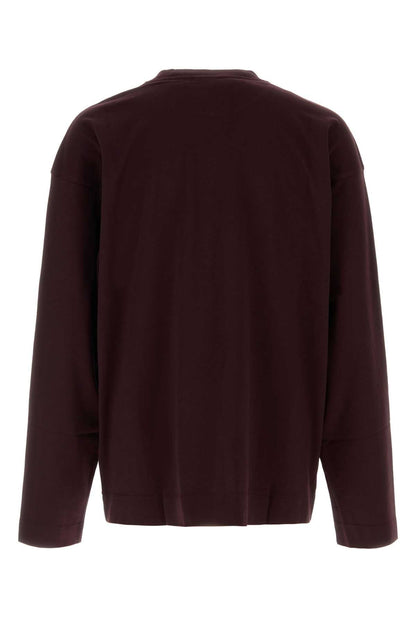 Dries Van Noten Cotton Oversize T-Shirt — Burgundy