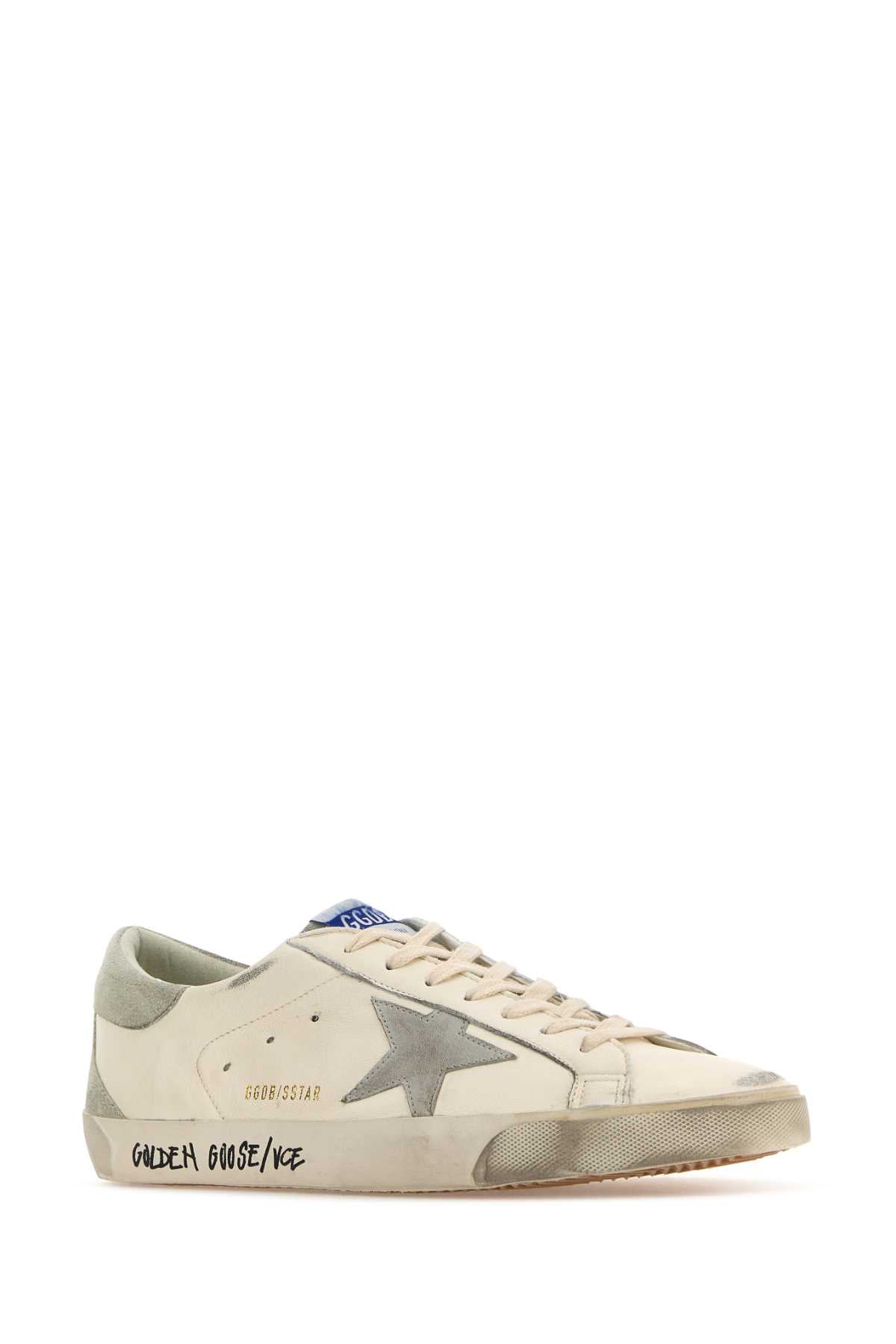 Golden Goose Deluxe Brand Leather & Suede Low-Top Sneaker — White