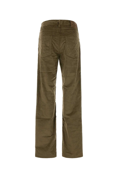 Etro Stretch Corduroy Trousers — Green