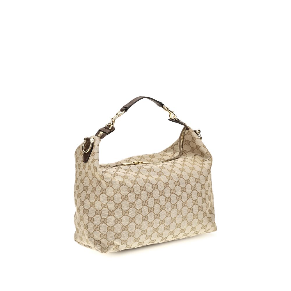 Gucci GG Canvas Shoulder Bag — Beige