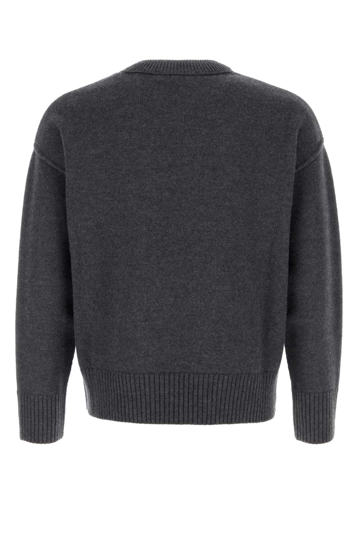 AMI Paris Felted Sweater — Gray