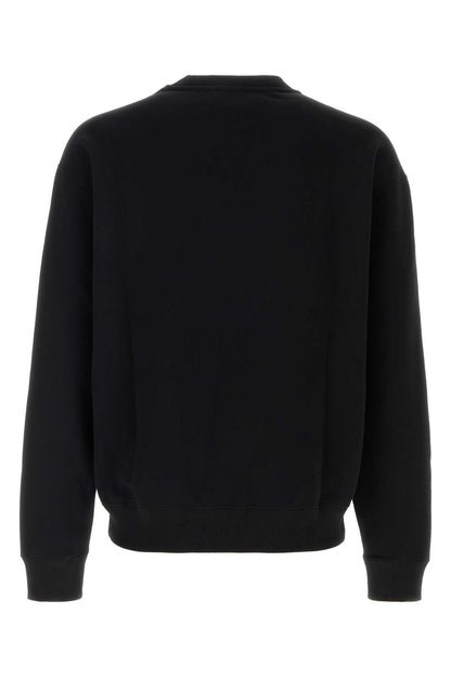 Jil Sander Cotton Crew-Neck Sweatshirt — Black