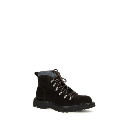 Fratelli Rossetti Suede Lace-Up Boot — Black
