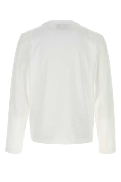 AMI Paris Logo-Embroidered Cotton T-Shirt — White