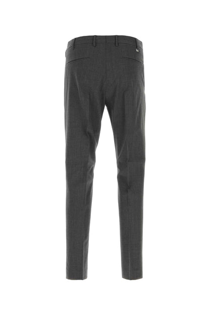 Pt Torino Stretch Virgin Wool Trousers — Gray
