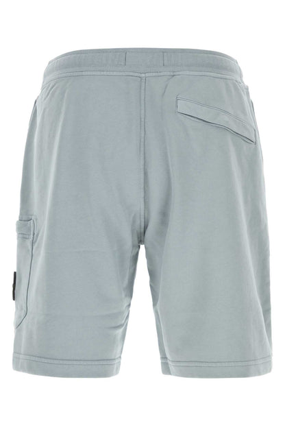 Stone Island Cargo Pocket Cotton Cargo Shorts — Gray
