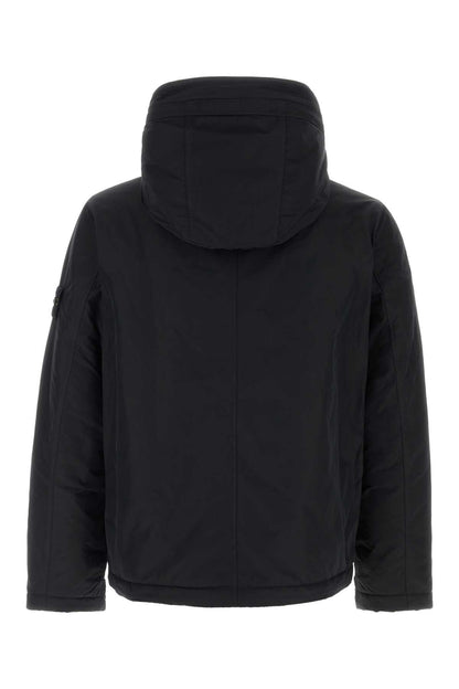 Stone Island Hooded Down Down Jacket — Black