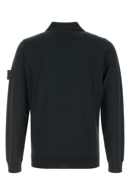 Stone Island Virgin Wool Polo — Black