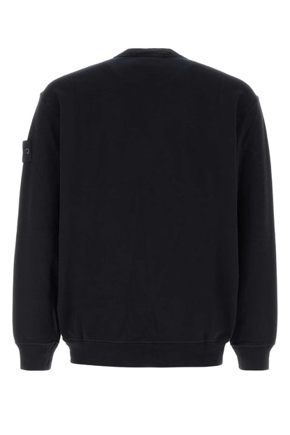 Stone Island Cotton-Elastane Crewneck Sweatshirt — Navy
