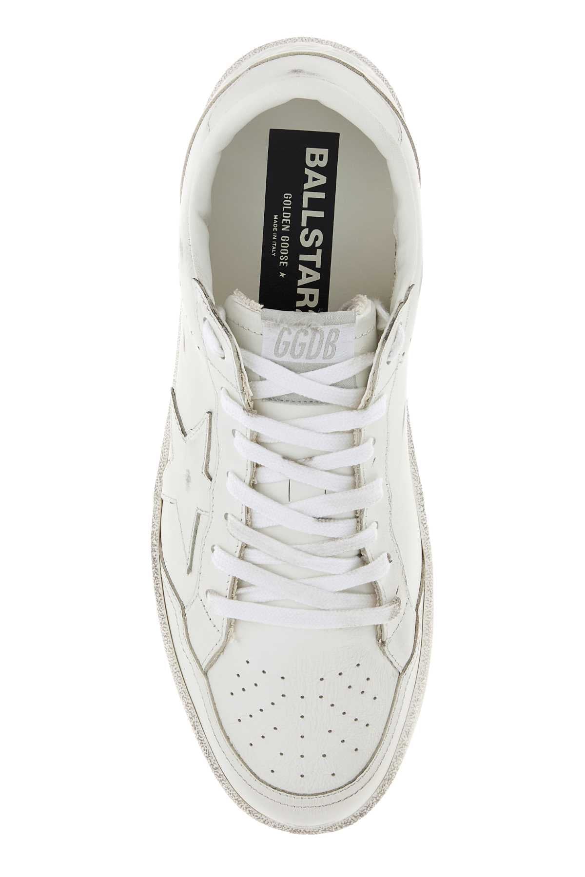 Golden Goose Deluxe Brand Leather Low-Top Sneaker — White