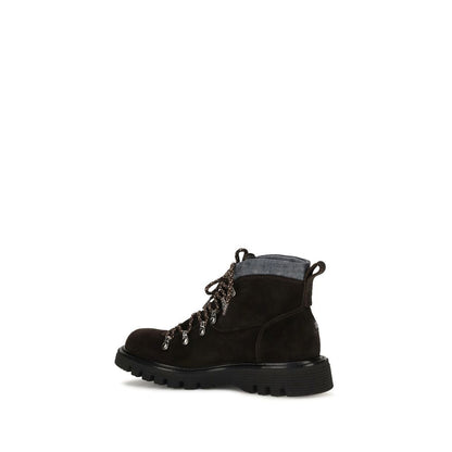 Fratelli Rossetti Suede Lace-Up Boot — Black