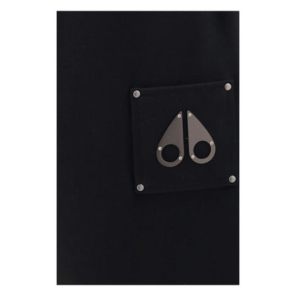 Moose Knuckles Straight Leg Cotton Joggers — Black