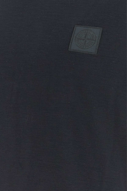 Stone Island Logo-Patch Cotton T-Shirt — Navy
