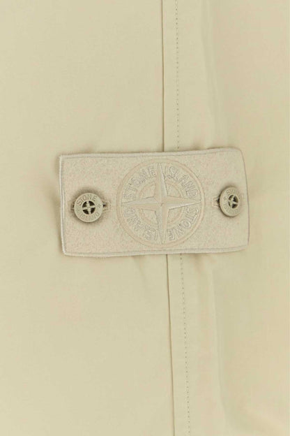Stone Island Cotton Cargo Chino Pants — Beige