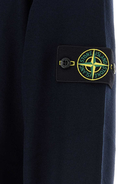 Stone Island Virgin Wool Crew-Neck Sweater — Navy