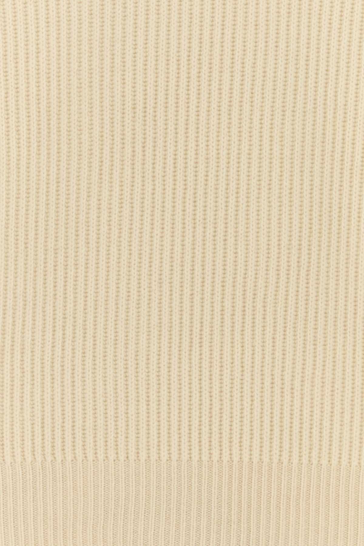 Brunello Cucinelli Ribbed Cashmere Sweater — Beige