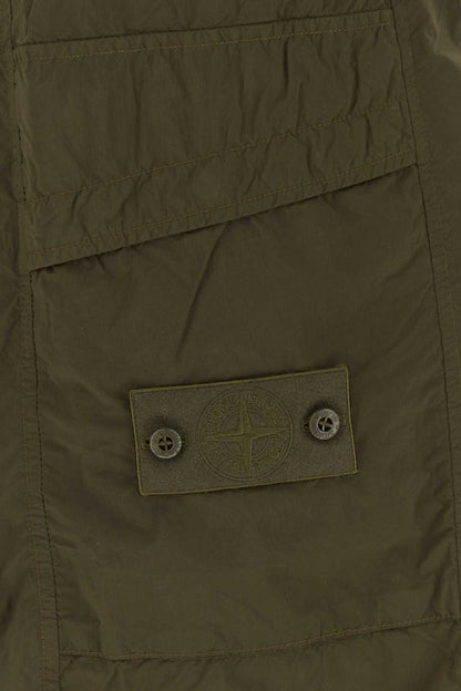 Stone Island Nylon Cargo Cargo Pants — Green
