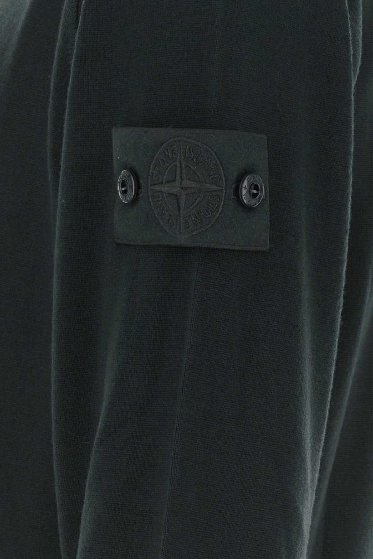 Stone Island Virgin Wool Polo — Black