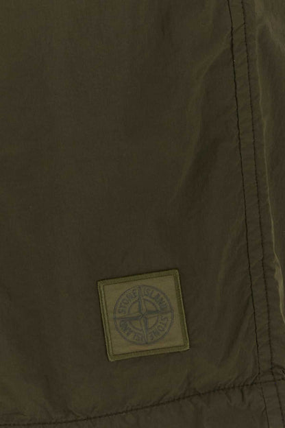 Stone Island Nylon Cargo Shorts — Green