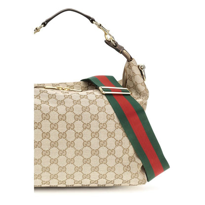 Gucci GG Canvas Shoulder Bag — Beige