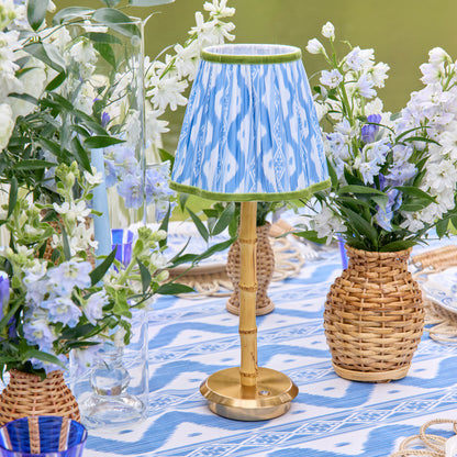 Blue & Green Ikat Lampshade (18cm)
