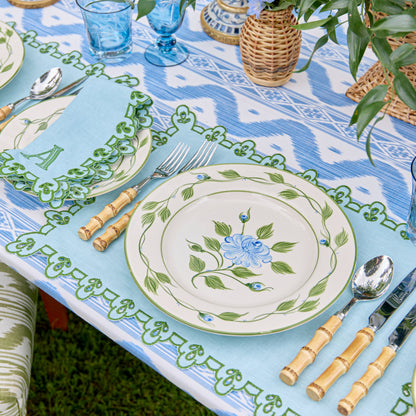 Blue & Green Sophia Waxed Placemats (Set of 4)