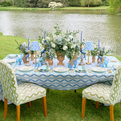 Blue Ikat Tablecloth