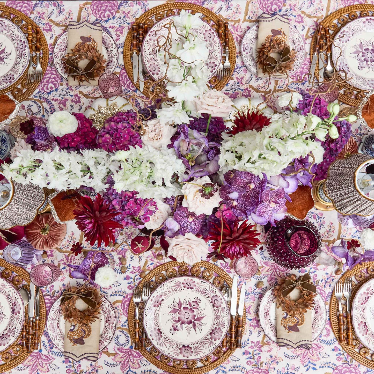 Purple Pandora Dinner & Starter Plates (Set of 8)
