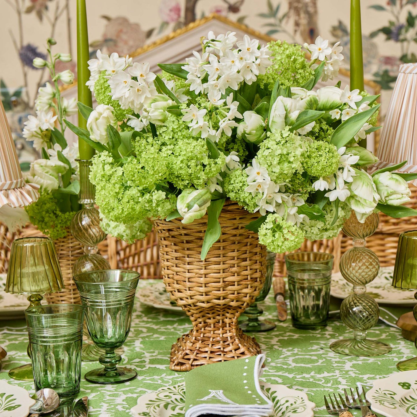 Small Rattan Urn Vase