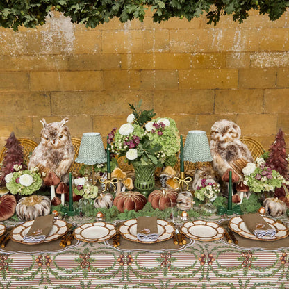 Striped Acorn Garland Tablecloth